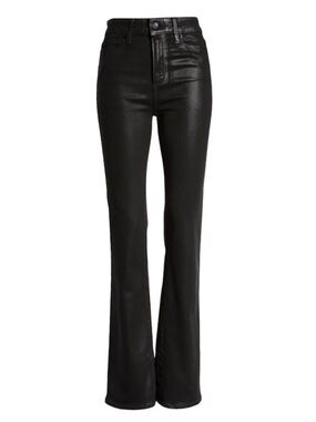 PAIGE High Rise Manhattan Coated Jeans